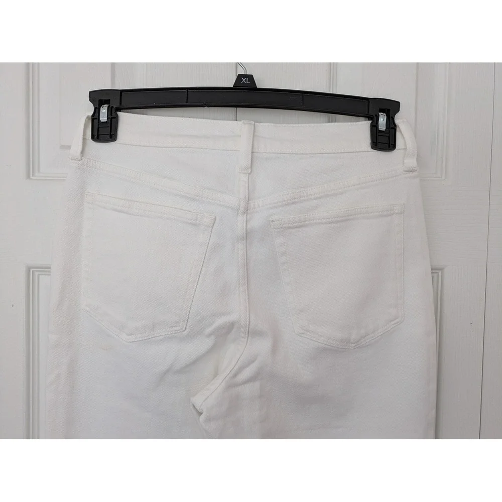 J. Crew Essential Straight White Jean in All Day Stretch Size 28 White NWT BX520
